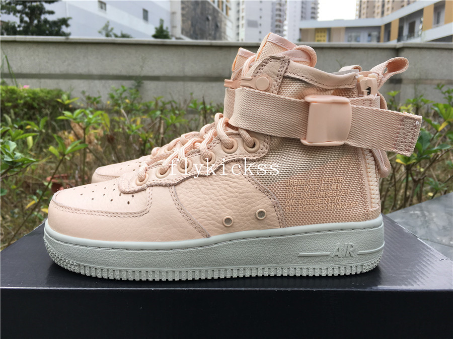 Nike Air Force 1 Midtop Orange Quartz And Pale Grey